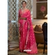 Fuchsia Designer Classic Wear Sana Silk Nylon Sari