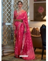 Fuchsia Designer Classic Wear Sana Silk Nylon Sari