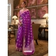 Purple Designer Classic Wear Sana Silk Nylon Sari
