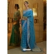 Blue Designer Classic Wear Sana Silk Nylon Sari