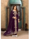 Purple Latest Designer Faux Georgette Salwar Suit