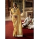 Yellow Designer Classic Wear Crow Chat Silk Sari