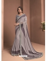 Mauve Designer Party Wear Sari