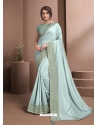 Sky Blue Designer Party Wear Sari