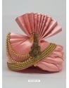 Pink Designer Heavy Satin Wedding Turban