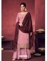 Pink Latest Designer Georgette Palazzo Salwar Suit