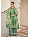 Forest Green Latest Designer Pure Jam Cotton Palazzo Salwar Suit