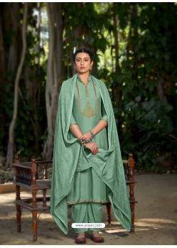 Aqua Mint Latest Designer Viscose Muslin Palazzo Salwar Suit