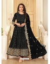 Black Latest Designer Pure Georgette Anarkali Suit