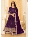 Purple Latest Designer Pure Georgette Anarkali Suit