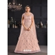 Dusty Pink Designer Party Wear Butterfly Net Indo Western Suit