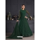 Dark Green Designer Party Wear Butterfly Net Indo Western Suit