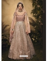 Light Beige Latest Designer Wedding Wear Anarkali Suit