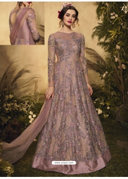 Dusty Pink Latest Designer Wedding Wear Anarkali Suit