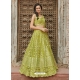 Green Designer Wedding Wear Organza Silk Lehenga Choli