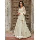 Off White Designer Wedding Wear Organza Silk Lehenga Choli