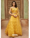 Yellow Designer Wedding Wear Organza Silk Lehenga Choli