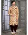 Light Beige Exclusive Readymade Designer Indowestern Sherwani