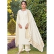Off White Readymade Designer Party Wear Rayon Palazzo Salwar Suit