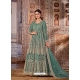 Aqua Mint Latest Designer Wedding Wear Anarkali Suit