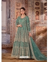 Aqua Mint Latest Designer Wedding Wear Anarkali Suit