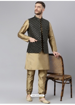 Gold Exclusive Readymade Designer Kurta With Jacket