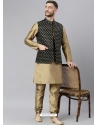 Gold Exclusive Readymade Designer Kurta With Jacket