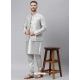 Silver Exclusive Readymade Designer Kurta With Jacket