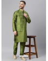 Forest Green Exclusive Readymade Designer Kurta With Jacket