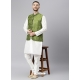 White Exclusive Readymade Designer Kurta With Jacket