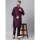 Purple Exclusive Readymade Designer Kurta With Jacket