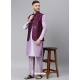 Mauve Exclusive Readymade Designer Kurta With Jacket