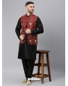 Black Exclusive Readymade Designer Kurta With Jacket