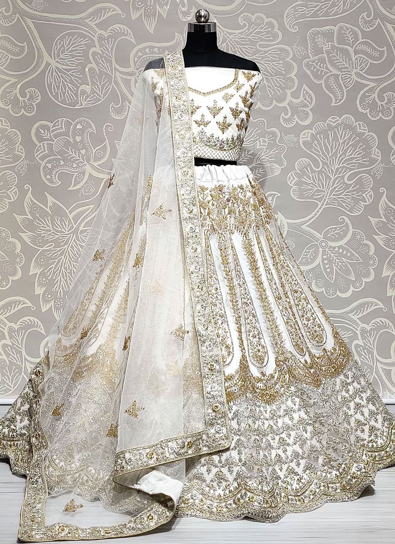 Amber Gold and Ivory Lehenga- Frontier Raas