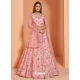Pink Designer Wedding Wear Net Lehenga Choli