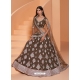 Copper Designer Wedding Wear Net Lehenga Choli