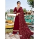 Maroon Designer Party Wear Palazzo Salwar Suit