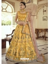Yellow Readymade Designer Party Wear Lehenga Choli