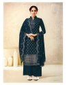 Teal Blue Designer Party Wear Palazzo Salwar Suit