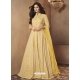 Light Yellow Readymade Designer Wedding Wear Anarkali Suit