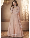 Light Beige Readymade Designer Wedding Wear Anarkali Suit