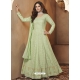 Sea Green Readymade Designer Wedding Wear Anarkali Suit