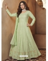 Sea Green Readymade Designer Wedding Wear Anarkali Suit