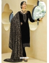 Black Designer Festive Wear Exotic Velvet Salwar Suit