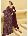 Maroon Designer Festive Wear Exotic Velvet Salwar Suit