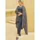 Grey Designer Festive Wear Exotic Velvet Salwar Suit