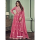 Light Pink Designer Bridal Wear Real Georgette Anarkali Suit