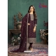 Deep Wine Designer Party Wear Silk Churidar Salwar Suit