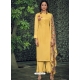 Yellow Designer Party Wear Pure Viscose Silk Straight Salwar Suit