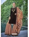 Coffee Designer Festive Wear Exotic Velvet Salwar Suit